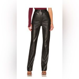 AFRM Black Faux Leather Pants
